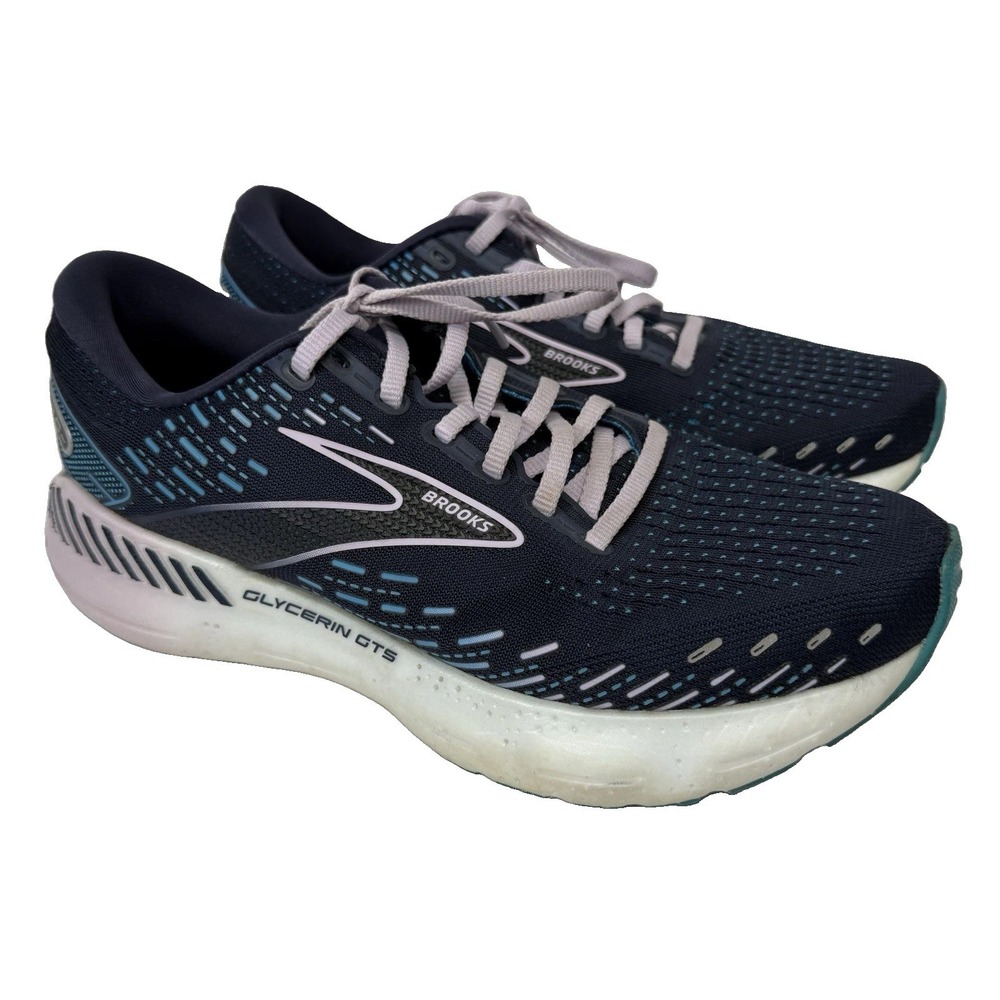 Brooks Glycerin GTS 20 Womens Running Shoes 8.5 Peacoat Ocean Lilac 1203701B499